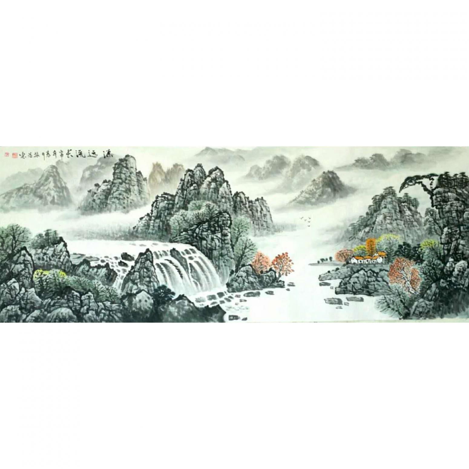 郭振治国画作品《【源远流长三】作者郭振治》