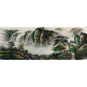 艺术品图片：艺术家姜进清国画作品名称《【山中人家】作者姜进清》价格1200.00 元