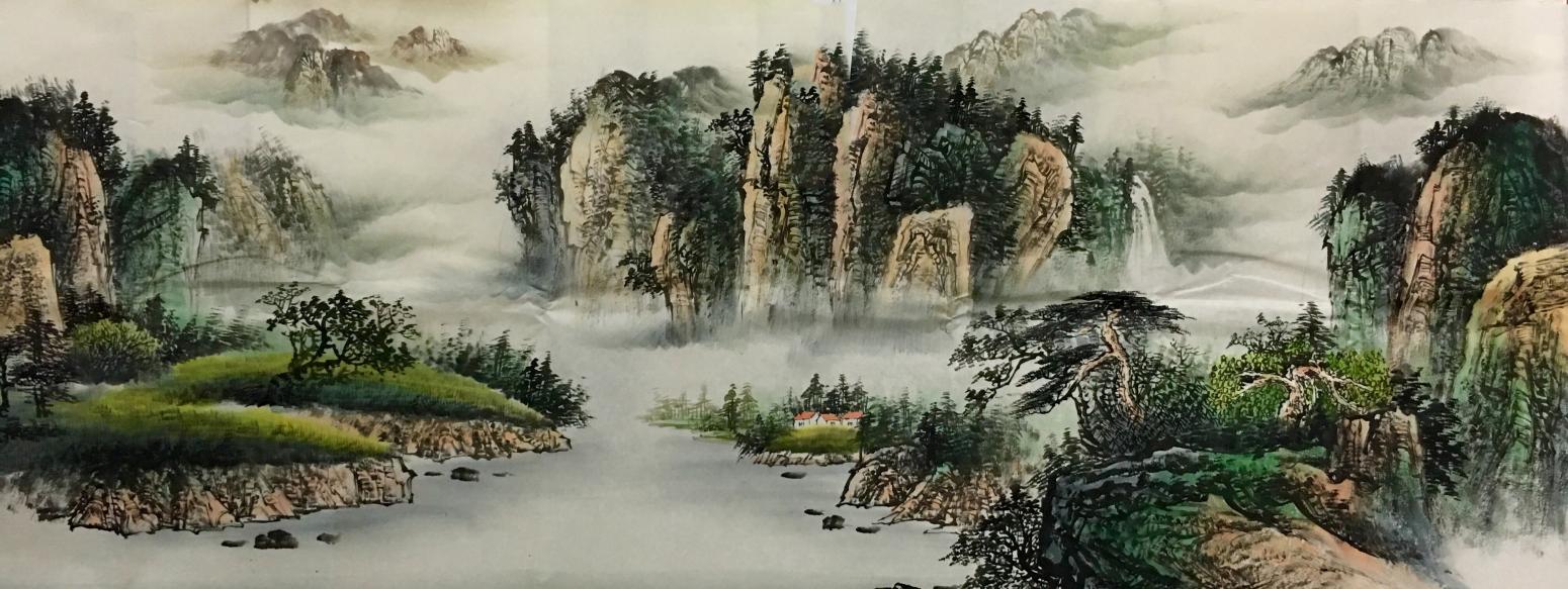 姜进清国画作品《【湖边小驻】作者姜进清》【图0】