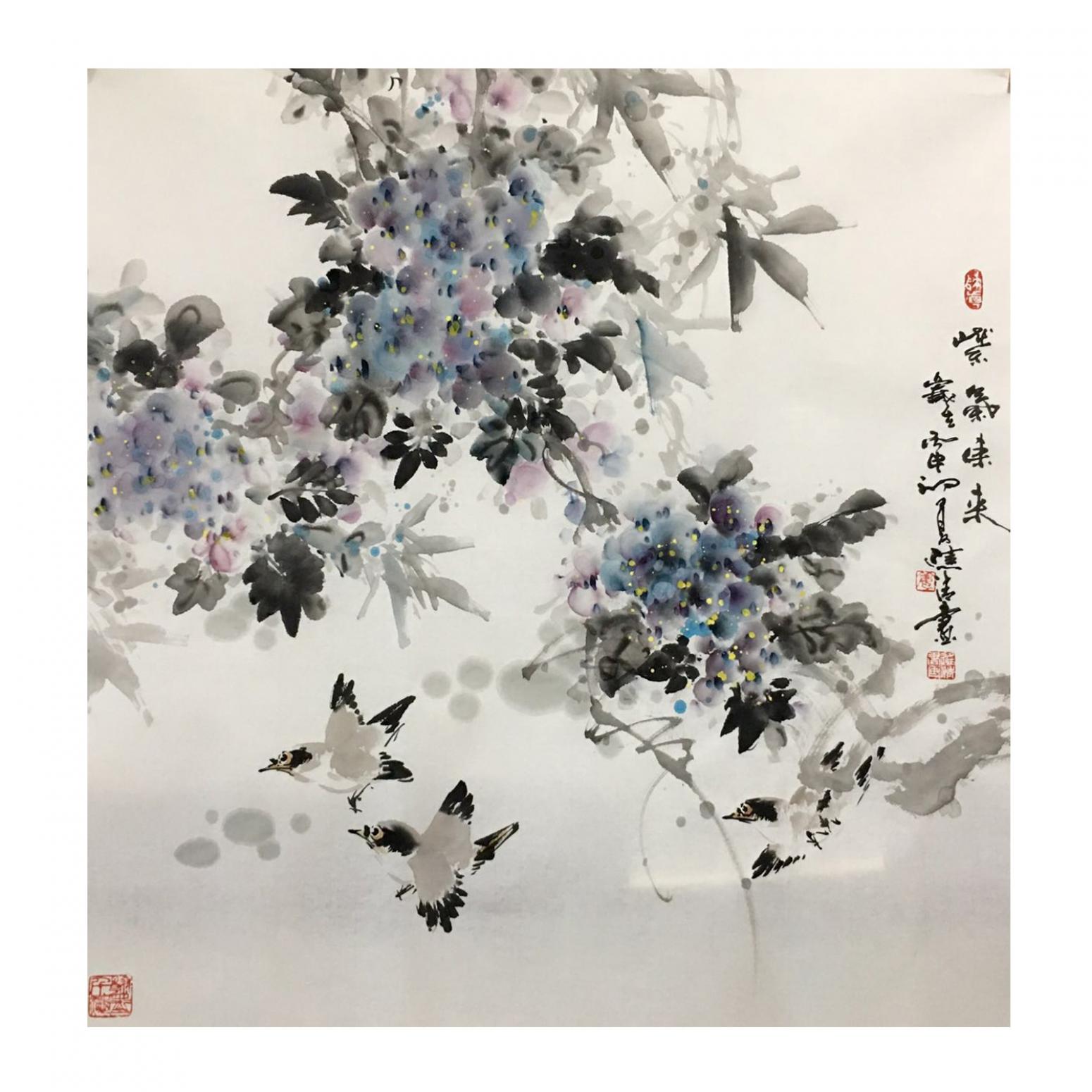 姜进清国画作品《【紫气东来】作者姜进清》