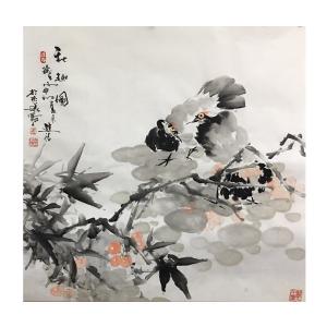 艺术品图片：艺术家姜进清国画作品名称《【秋趣图】作者姜进清》价格480.00 元