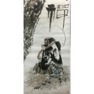 艺术品图片：艺术家姜进清国画作品名称《【问禅】作者姜进清》价格1200.00 元