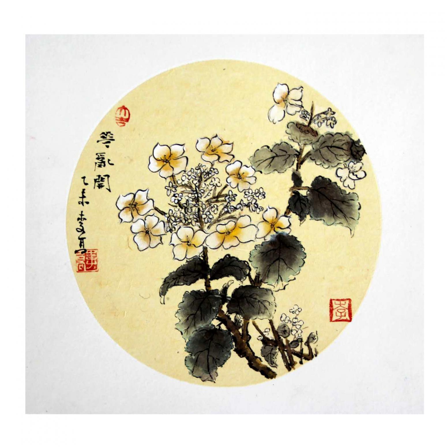 李高国画作品《【兰】作者李高》