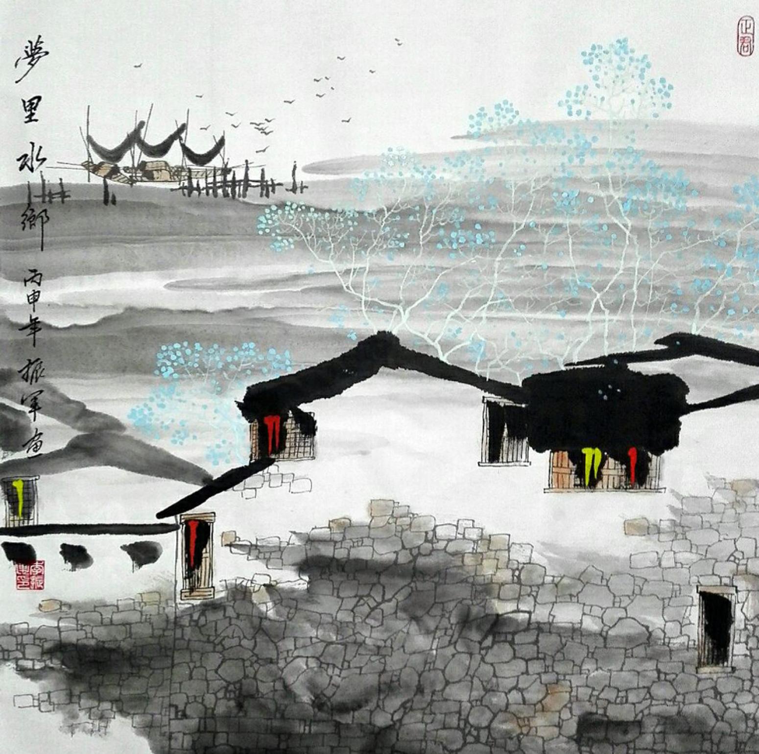 李振军国画作品《【山水14】作者李振军》【图0】