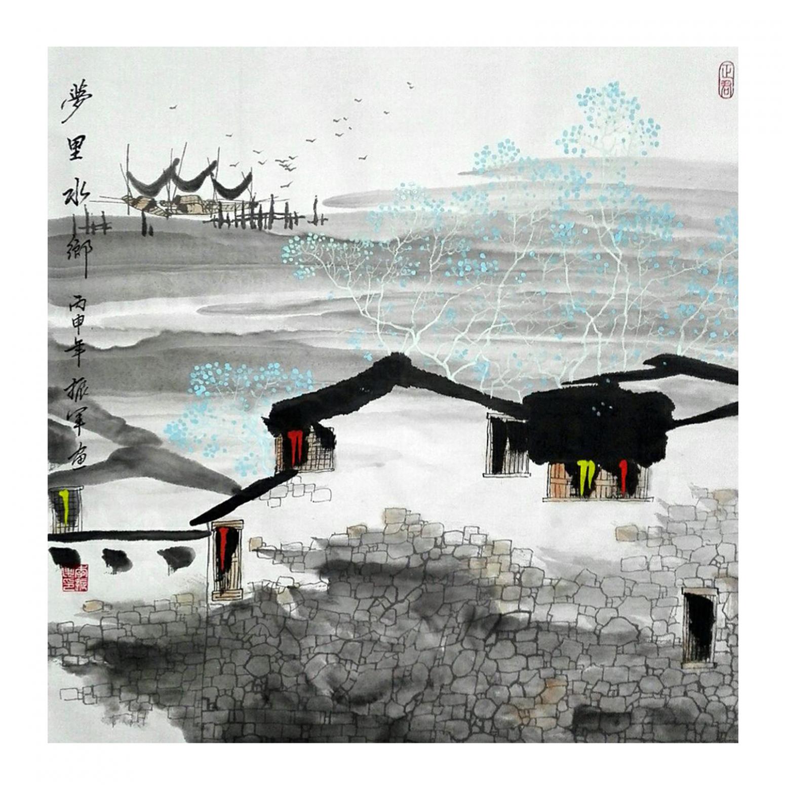 李振军国画作品《【山水14】作者李振军》