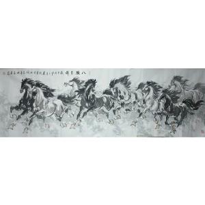 刘建国国画作品《【八骏呈祥】作者刘建国》价格700.00元