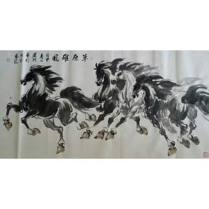 刘建国国画作品《【草原雄风】作者刘建国》价格1000.00元