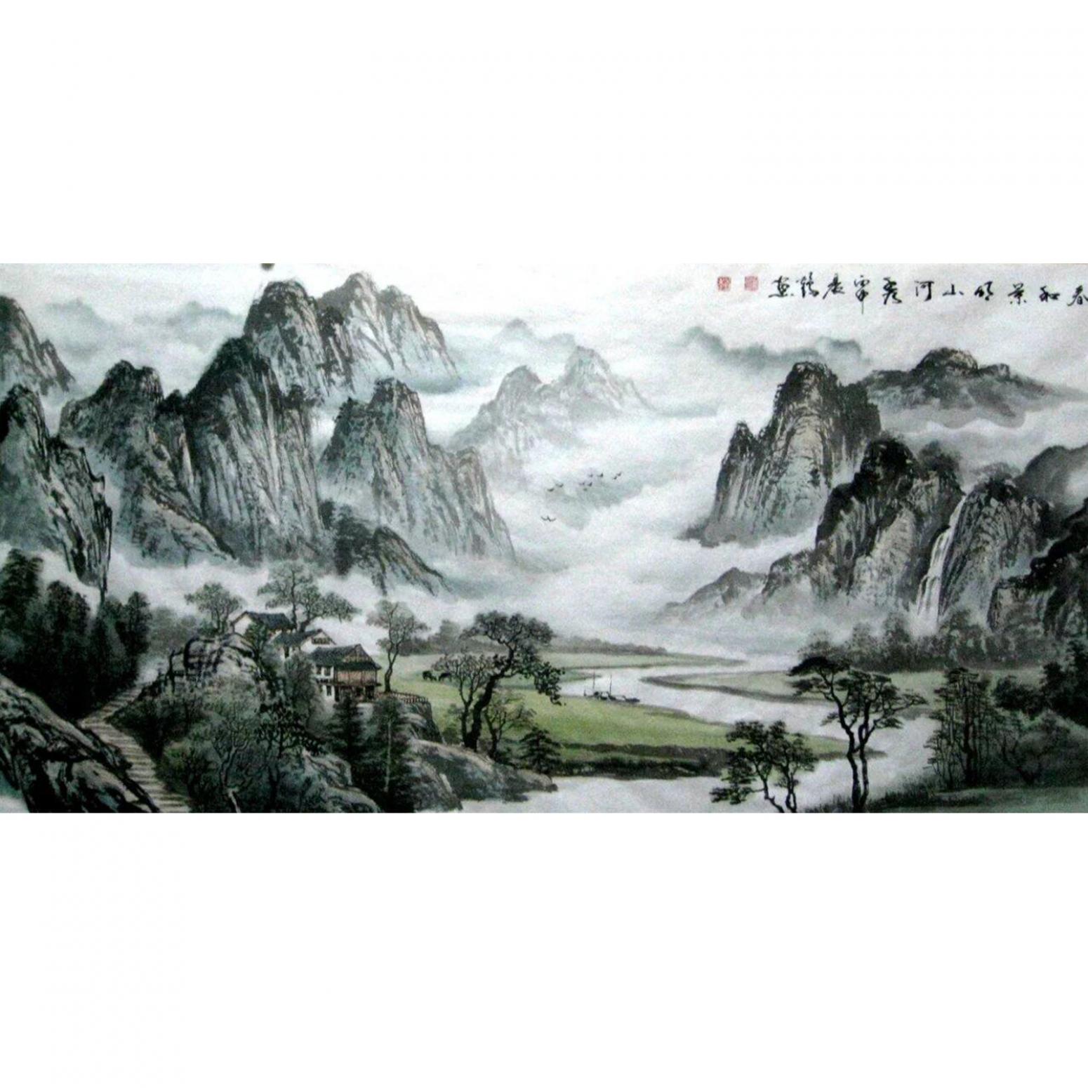 赵振科国画作品《【山水4】作者赵振科》