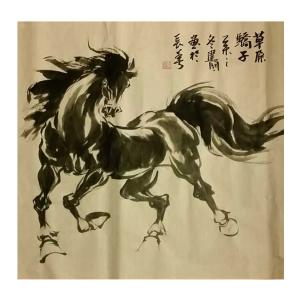 刘建国国画作品《【草原骄子】作者刘建国》价格480.00元