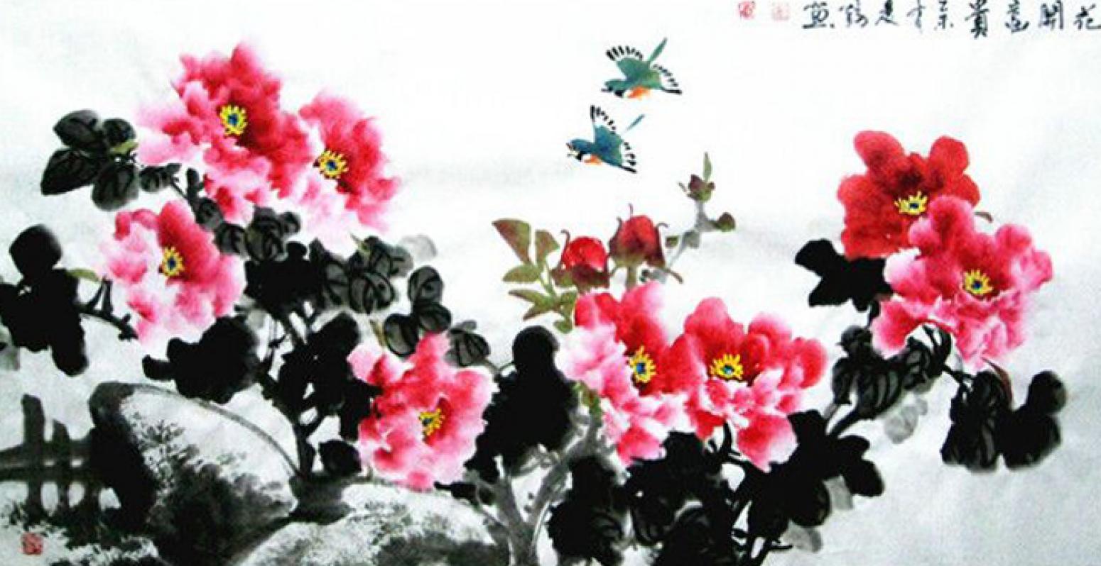 赵振科国画作品《【花开富贵】作者赵振科》【图0】