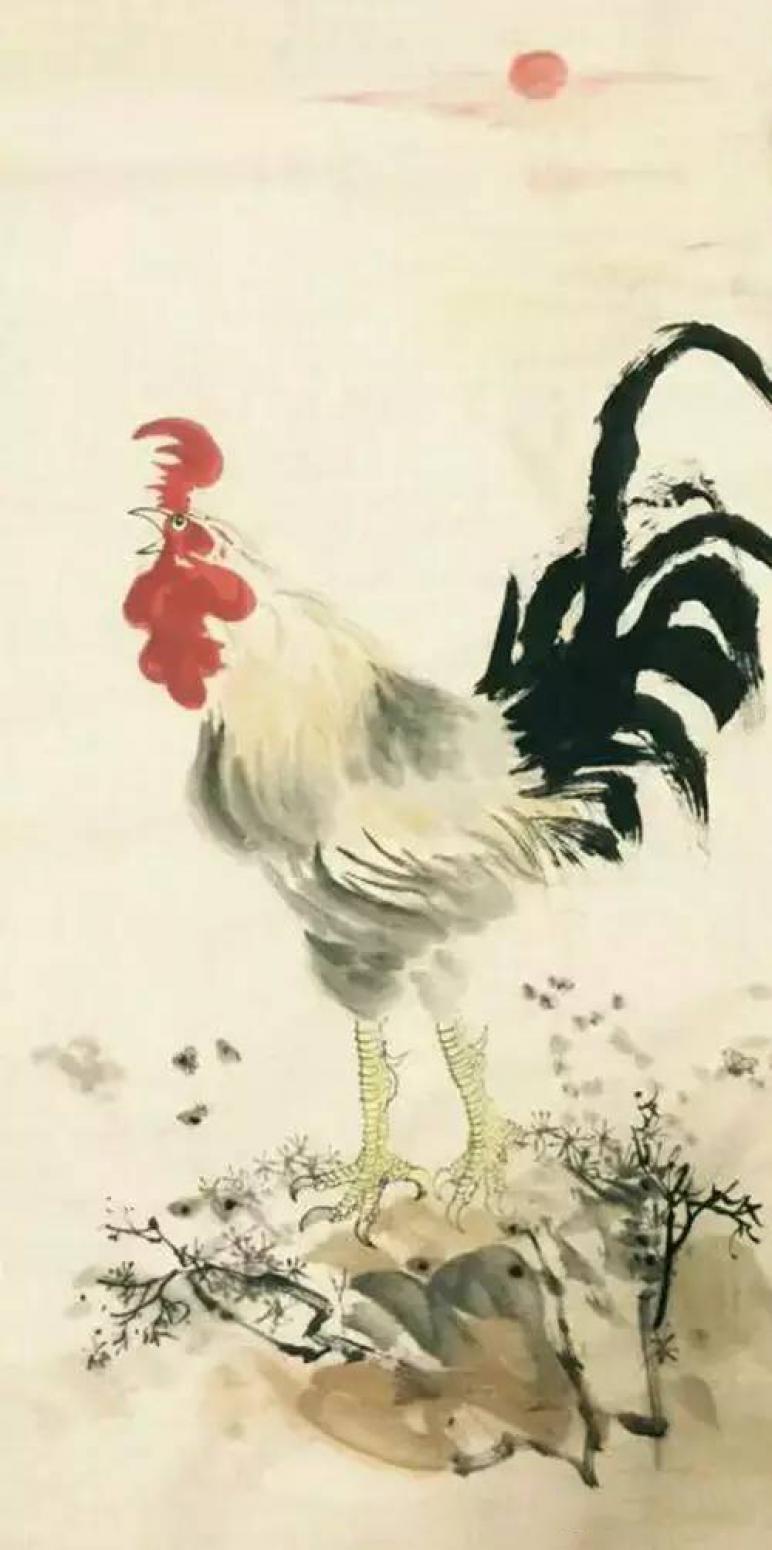 吕双国画作品《【报晓】作者吕双》【图0】