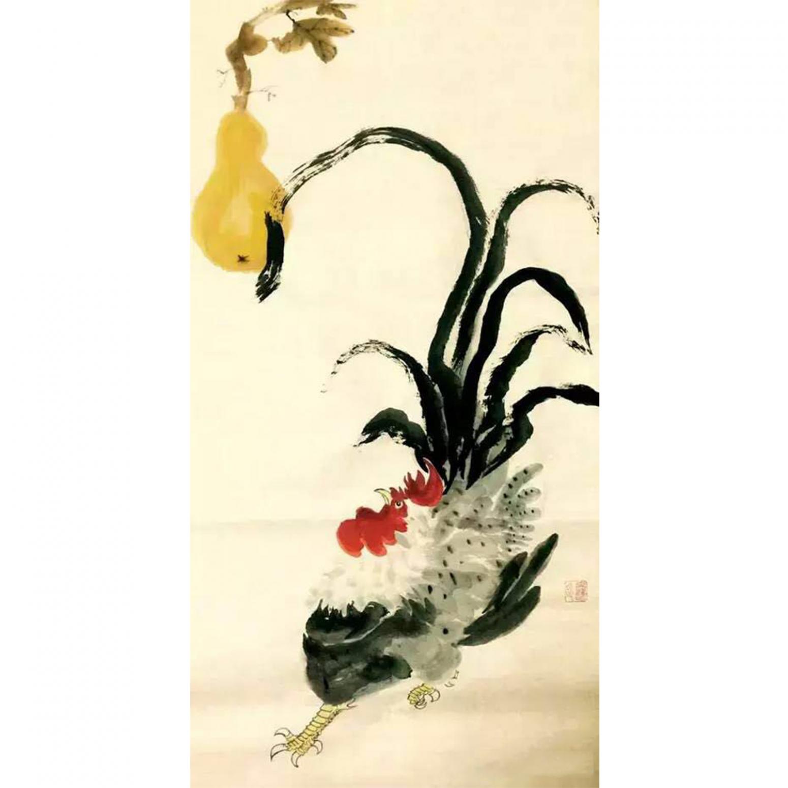 吕双国画作品《【虎视眈眈】作者吕双》