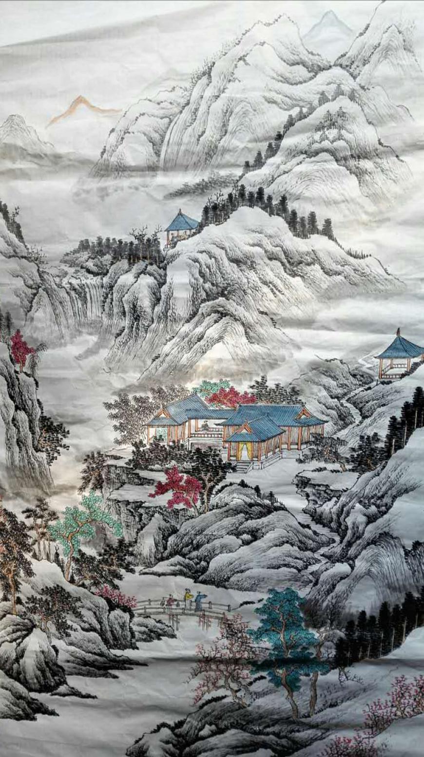 陈奇培国画作品《【山中藏景】作者陈奇培 临摹》【图0】