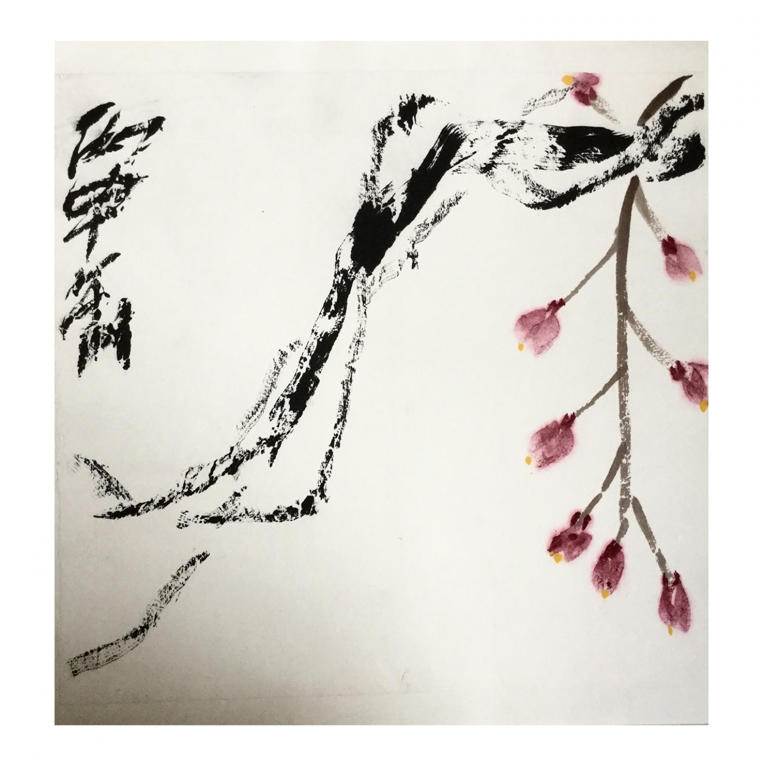 崔大有国画作品《【一枝独秀】作者崔大有》