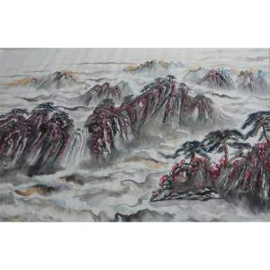 艺术品图片：艺术家崔耀国画作品名称《【烟云山】作者崔耀》价格19200.00 元