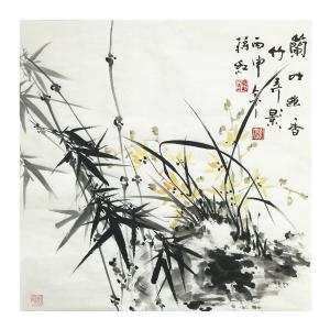 蒋红国画作品《【兰叶幽香】作者蒋红》价格1200.00元
