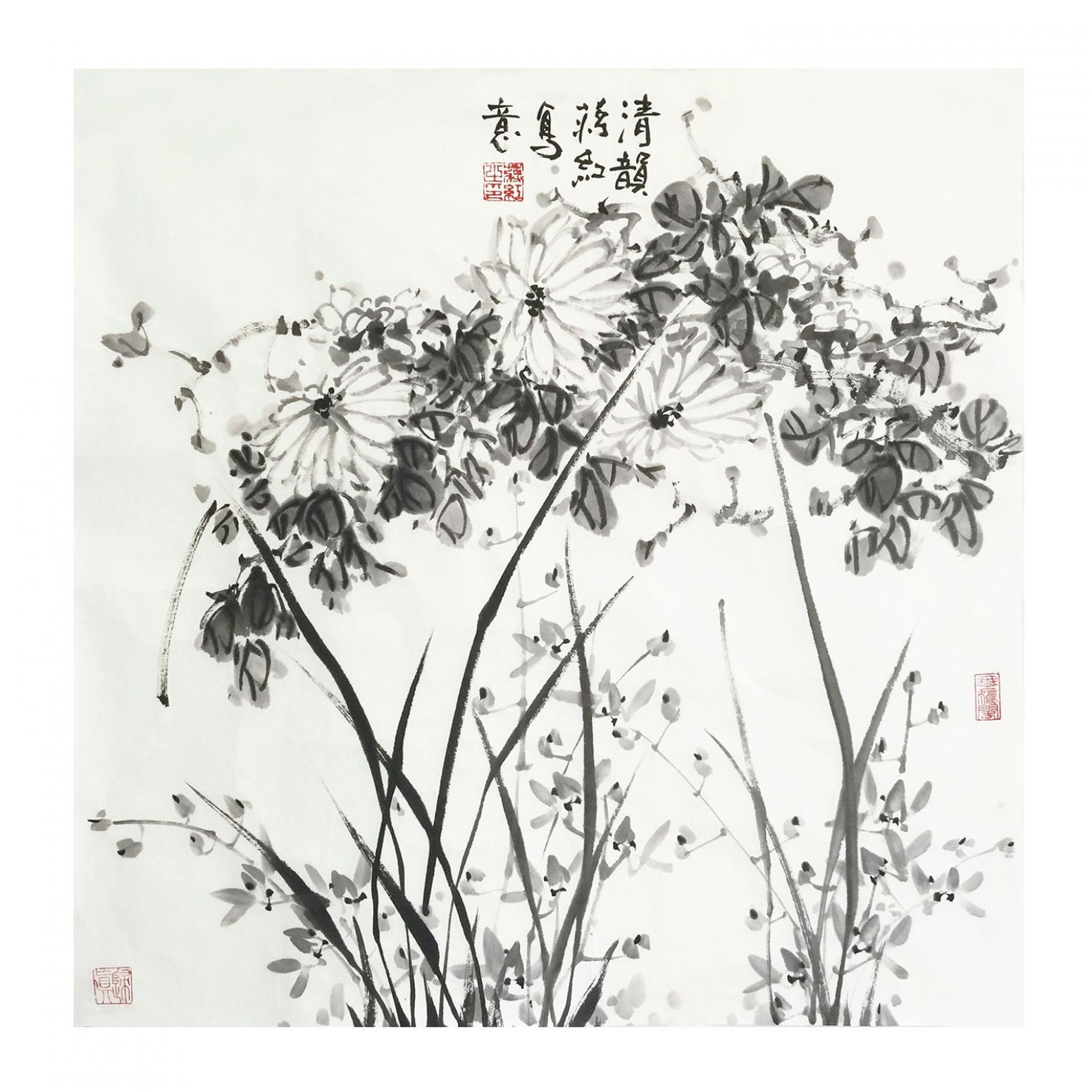 蒋红国画作品《【意鸟】作者蒋红》