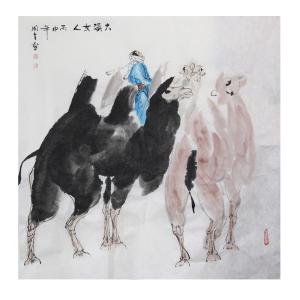 艺术品图片：艺术家周全国画作品名称《【大漠女人】作者周全》价格57600.00 元