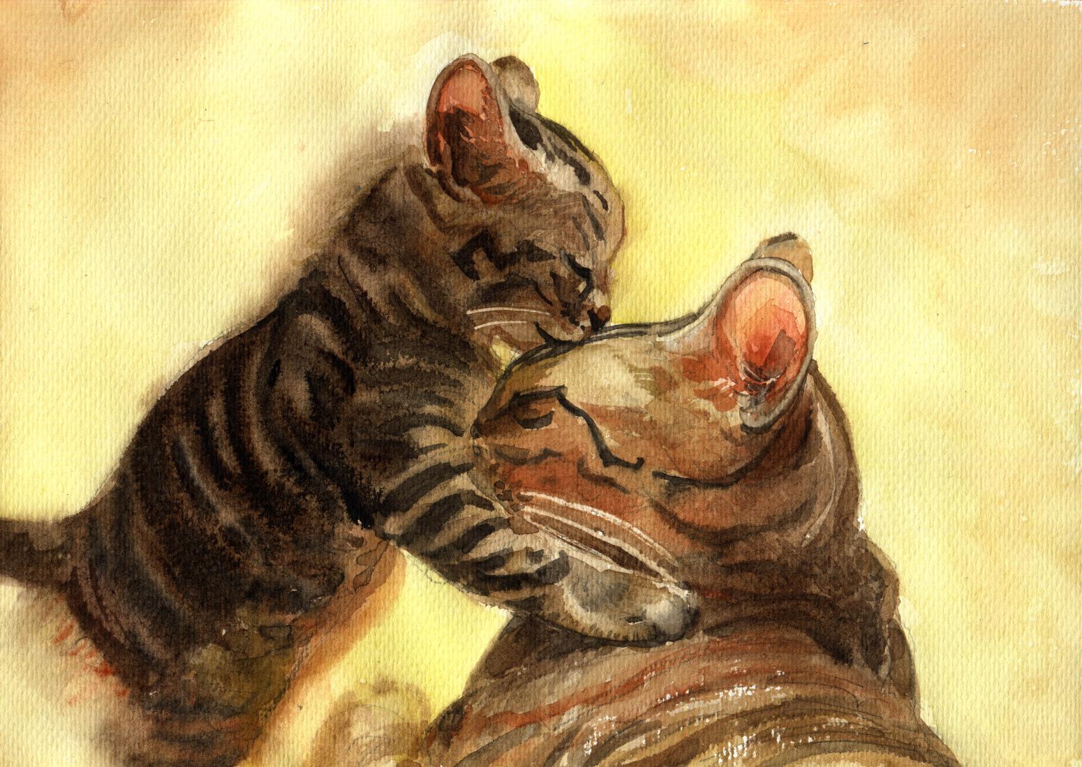 杨阳国画作品《【妈妈我爱你】作者杨阳》【图0】