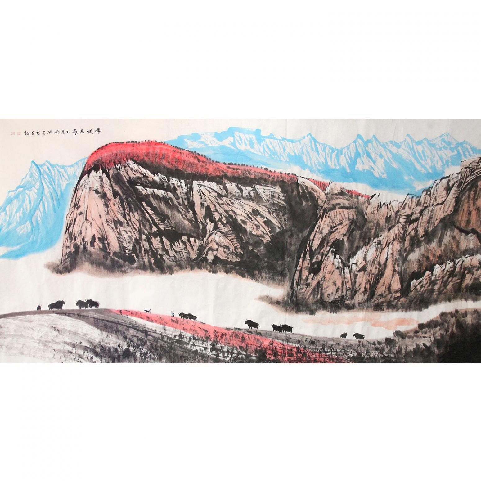 周全国画作品《【西域高原】作者周全》