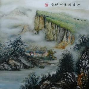 艺术品图片：艺术家陈刚国画作品名称《【山居】作者陈刚》价格2880.00 元