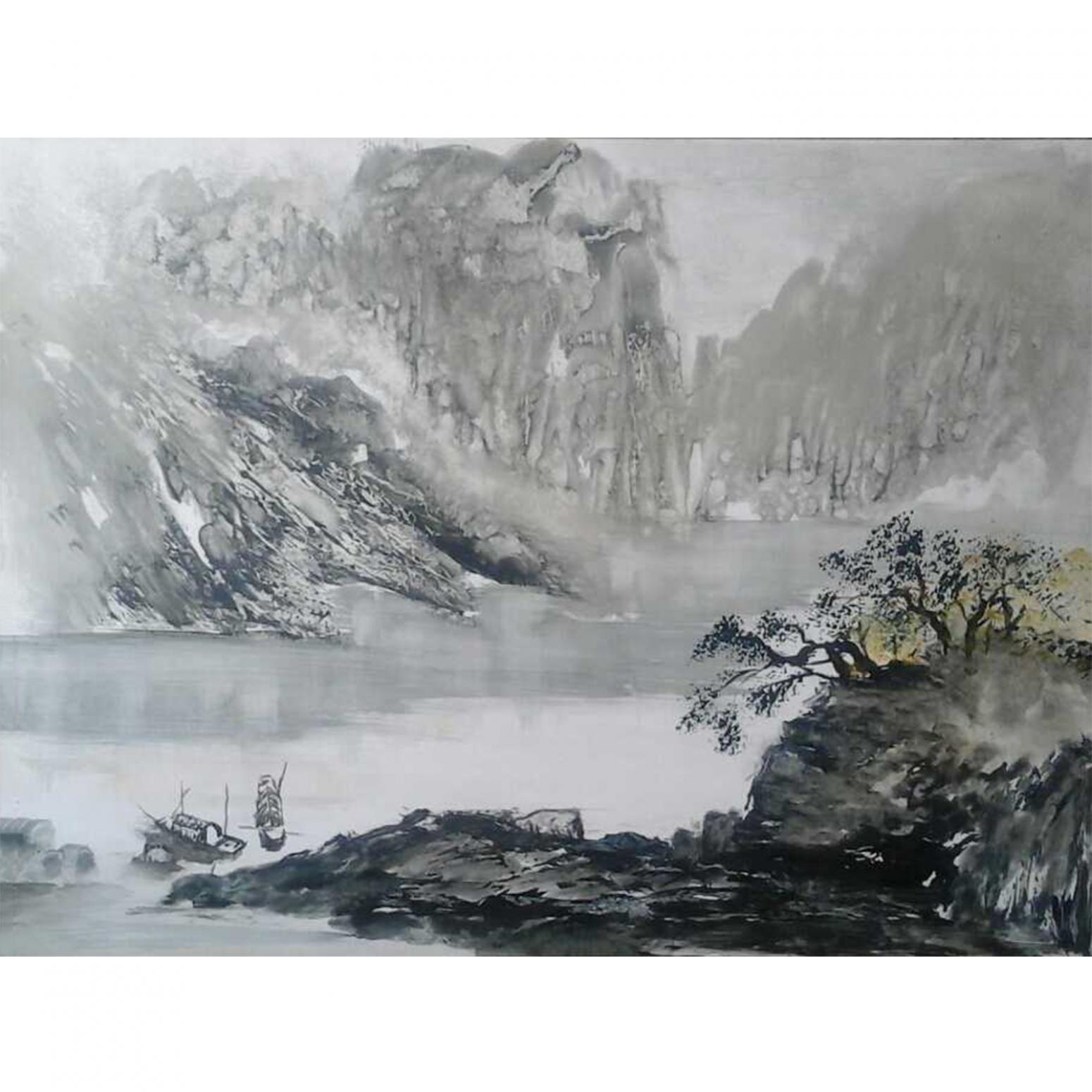 陈刚国画作品《【山水5】作者陈刚》