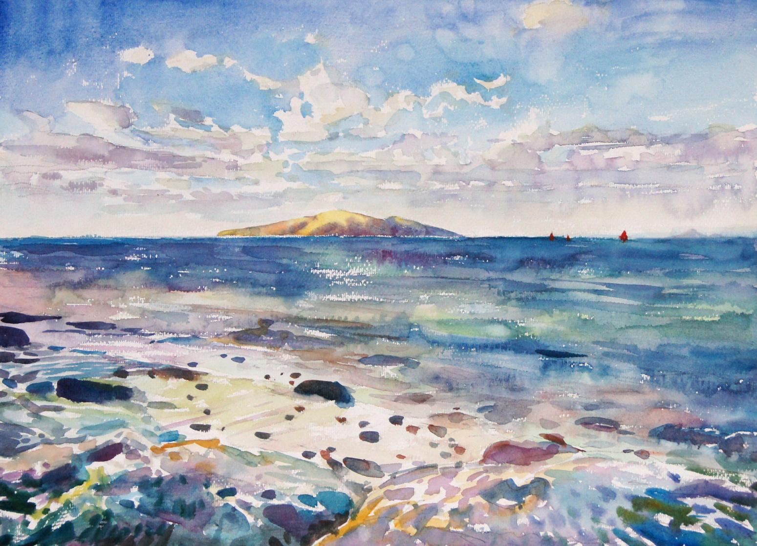 杨阳国画作品《【Golden Island】作者杨阳》【图0】