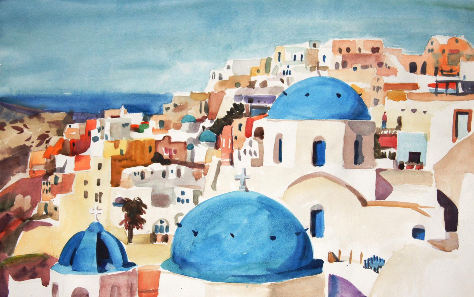 杨阳国画作品《【爱情海】作者杨阳》【图0】