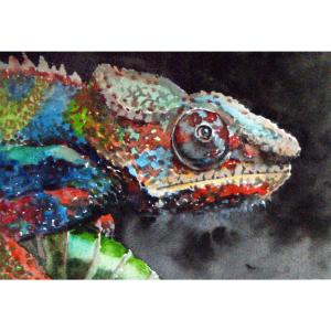 艺术品图片：艺术家杨阳国画作品名称《【变色龙】作者杨阳》价格1440.00 元