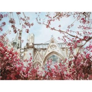 艺术品图片：艺术家杨阳国画作品名称《【花开圣母院】作者杨阳》价格1440.00 元