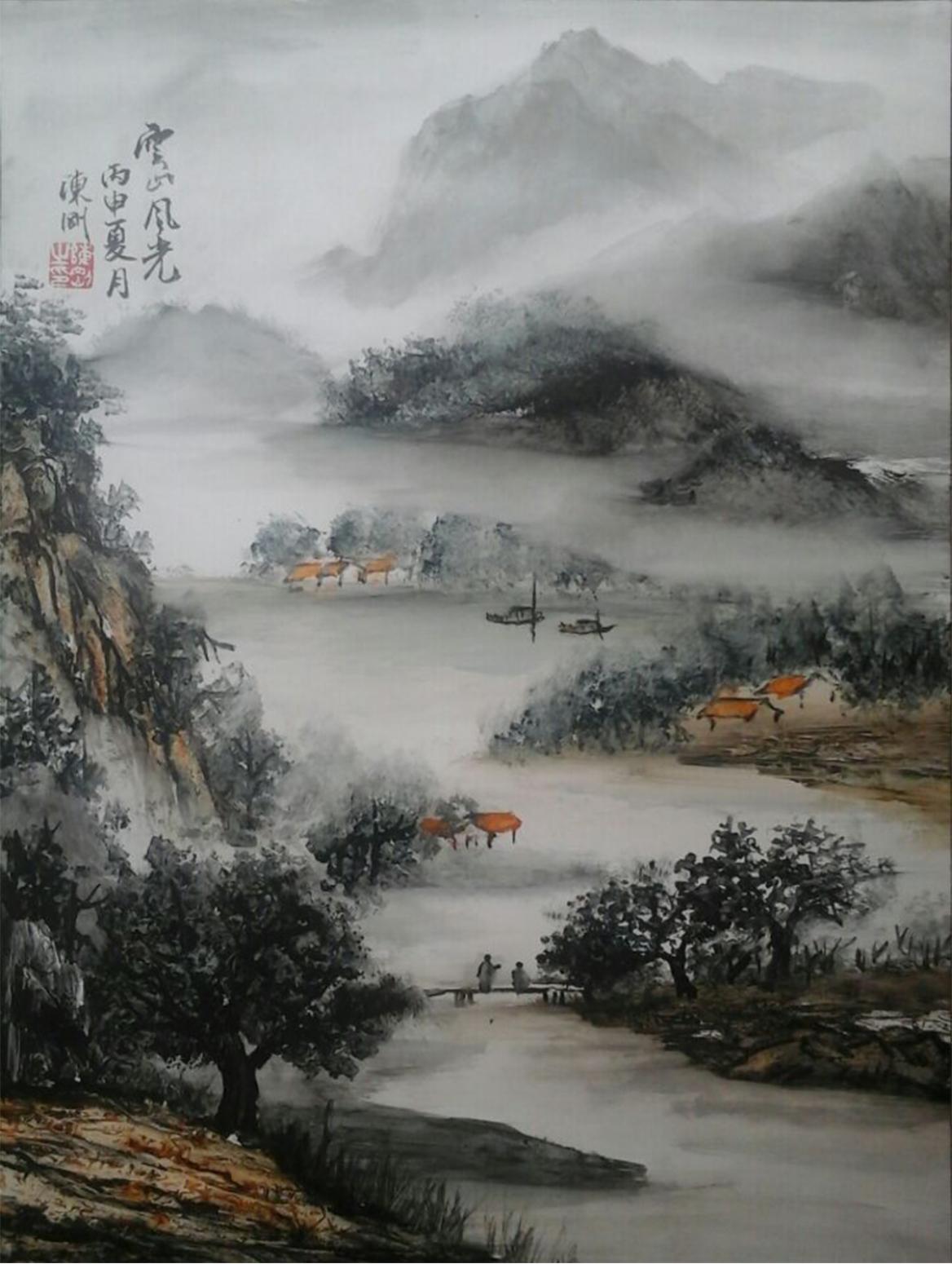 陈刚国画作品《【山水10】作者陈刚》【图0】