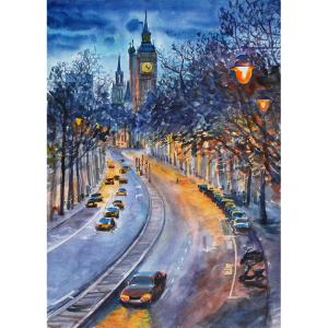 艺术品图片：艺术家杨阳国画作品名称《【Big Ben】作者杨阳》价格1920.00 元