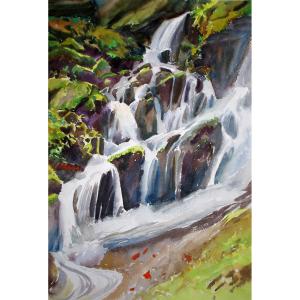 艺术品图片：艺术家杨阳国画作品名称《【泉】作者杨阳》价格1920.00 元