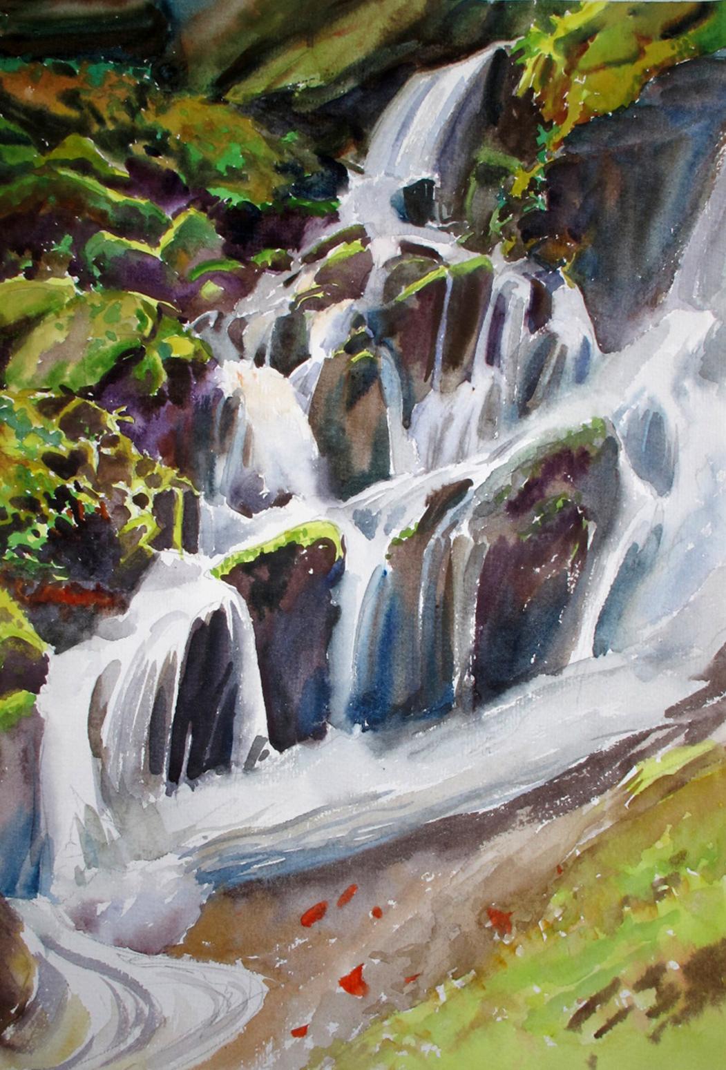 杨阳国画作品《【泉】作者杨阳》【图0】