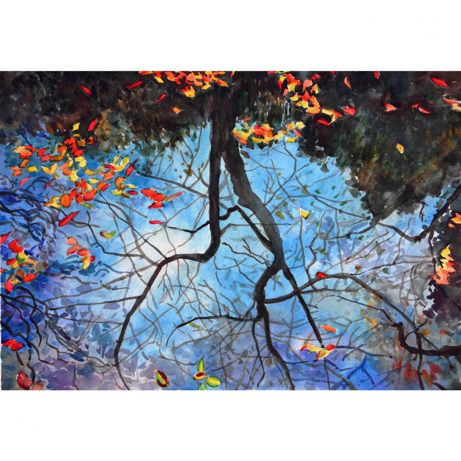 杨阳国画作品《【三世界】作者杨阳》