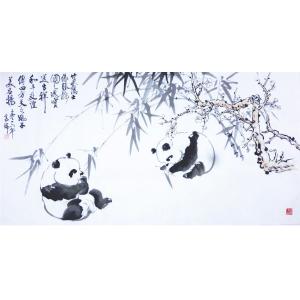 艺术品图片：艺术家高瑞国画作品名称《【熊猫9】作者高瑞》价格3840.00 元