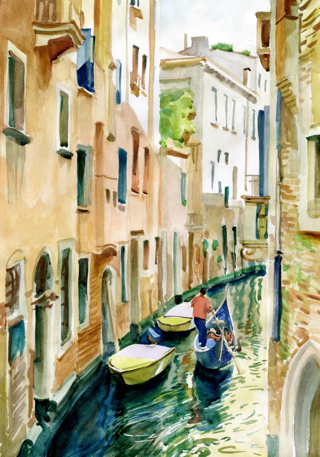 杨阳国画作品《【威尼斯】作者杨阳》【图0】