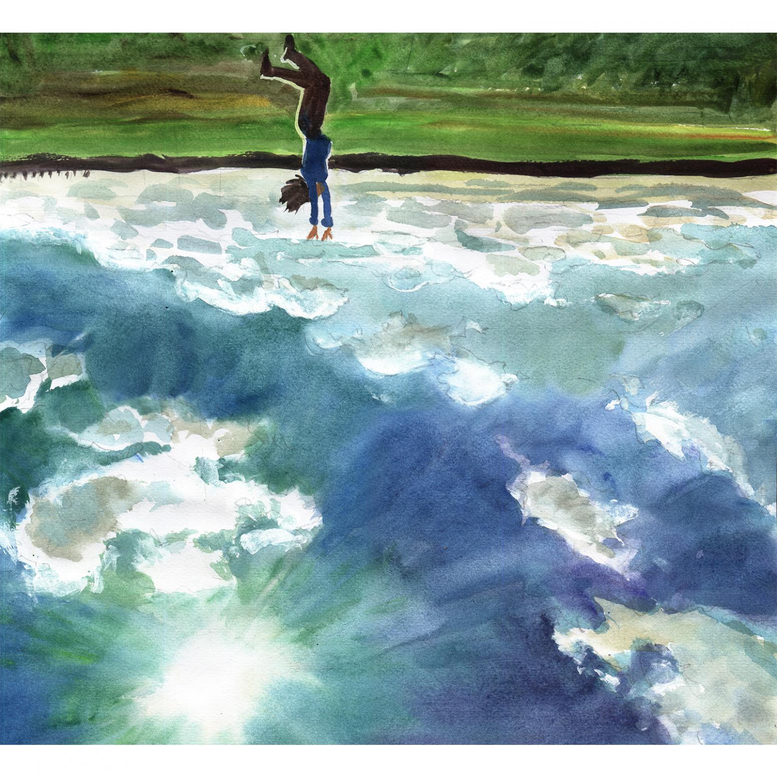 杨阳国画作品《【跃入】作者杨阳》