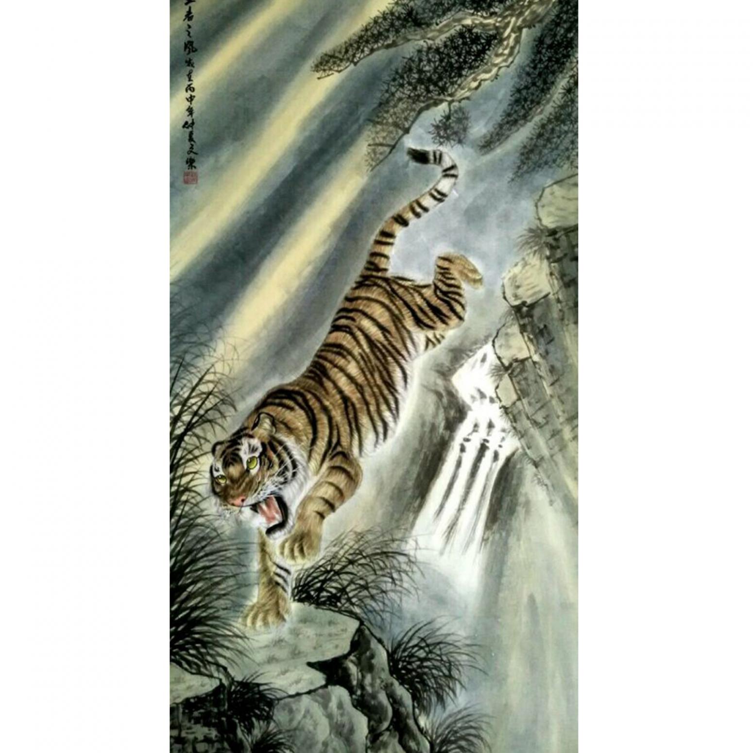 魏文乐国画作品《【虎5】作者魏文乐》