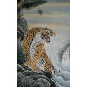 艺术品图片：艺术家魏文乐国画作品名称《【虎10】作者魏文乐》价格288.00 元