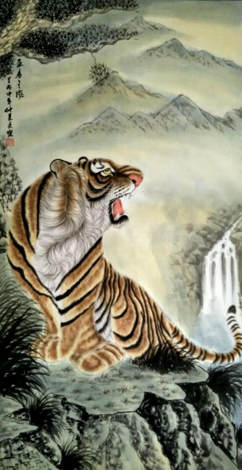 魏文乐国画作品《【虎12】作者魏文乐》【图0】