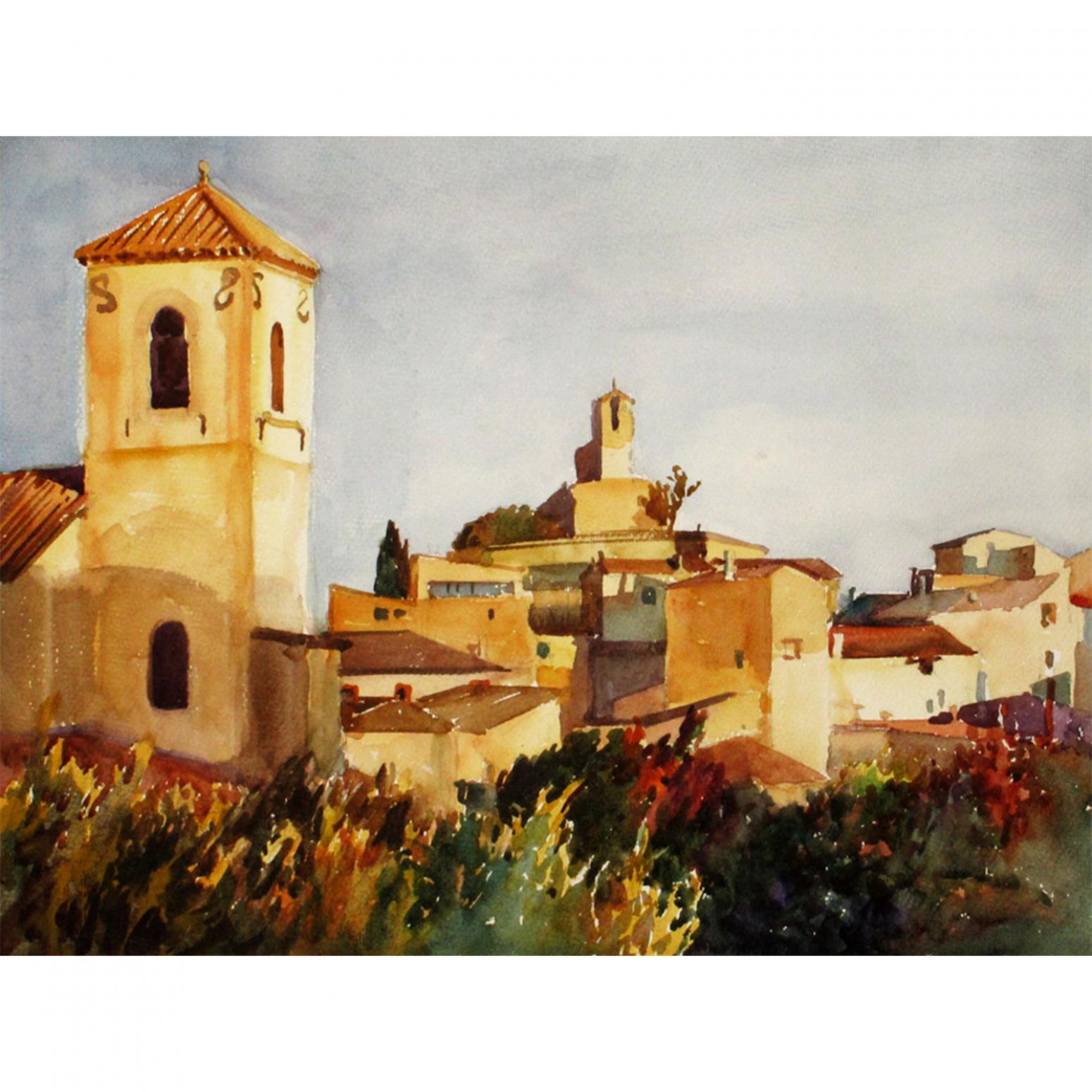 杨阳油画作品《【日落鲁尔马安】作者杨阳》