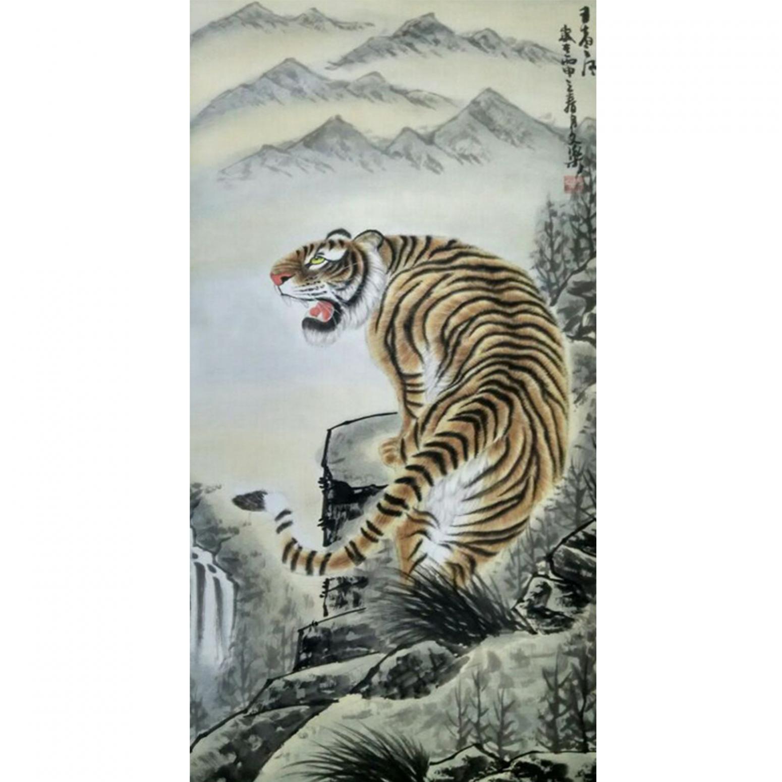 魏文乐国画作品《【虎18】作者魏文乐》