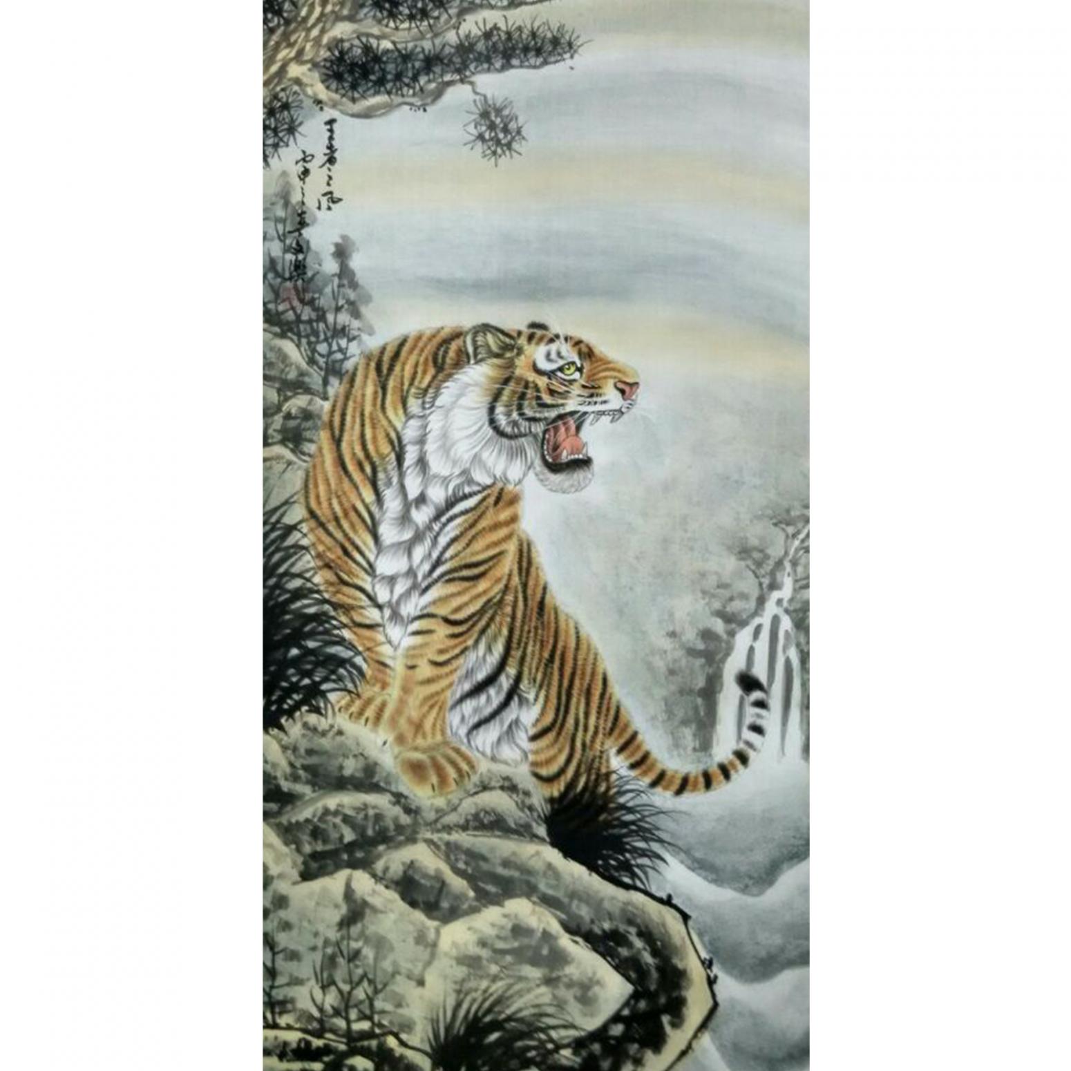 魏文乐国画作品《【虎20】作者魏文乐》