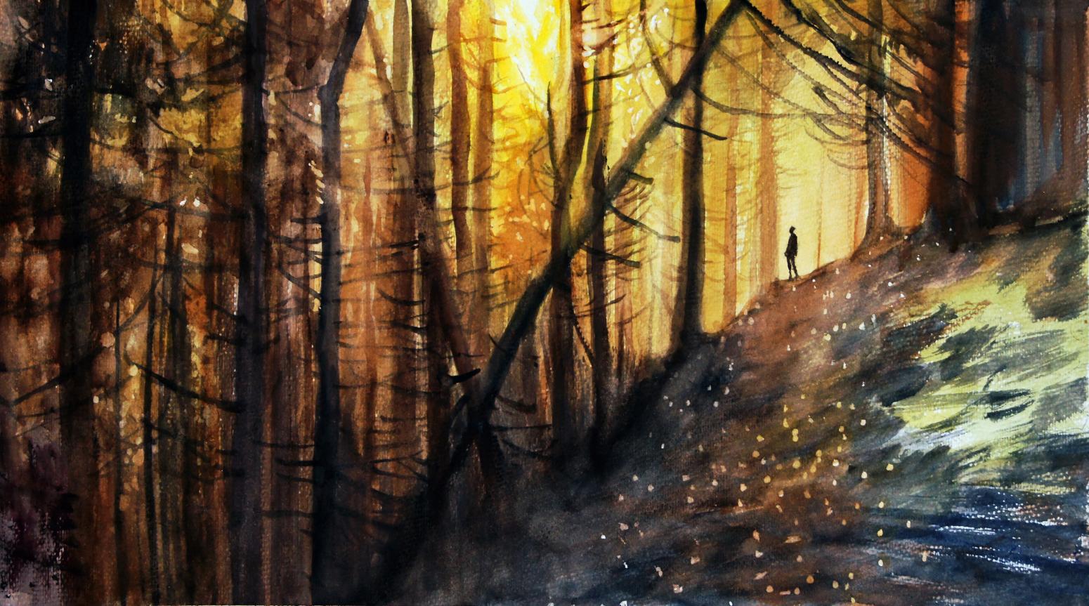 杨阳国画作品《【Into the Woods】作者杨阳》【图0】