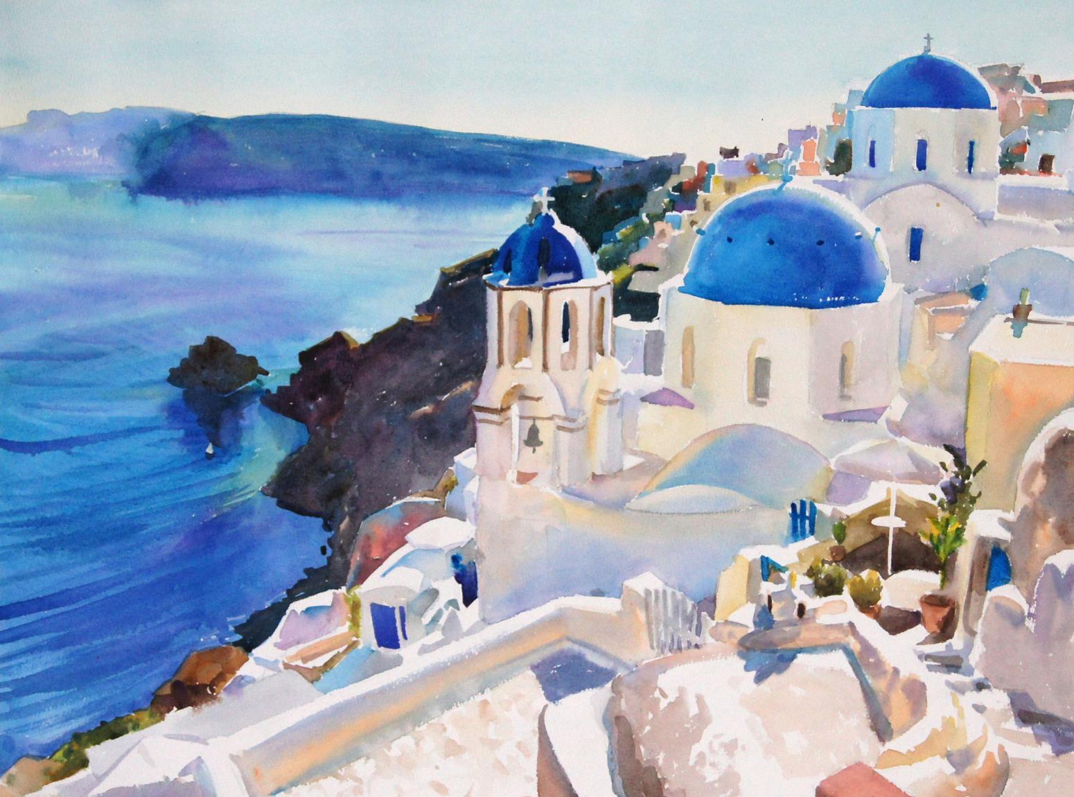 杨阳国画作品《【爱琴海】作者杨阳》【图0】