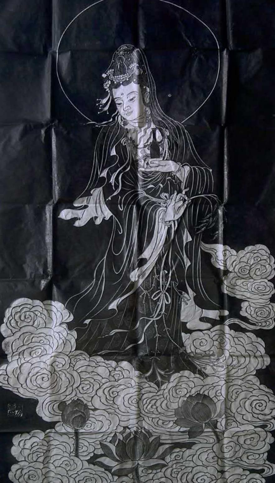 孔祥磊手工作品《【观音2拓片 】作者孔祥磊》【图0】