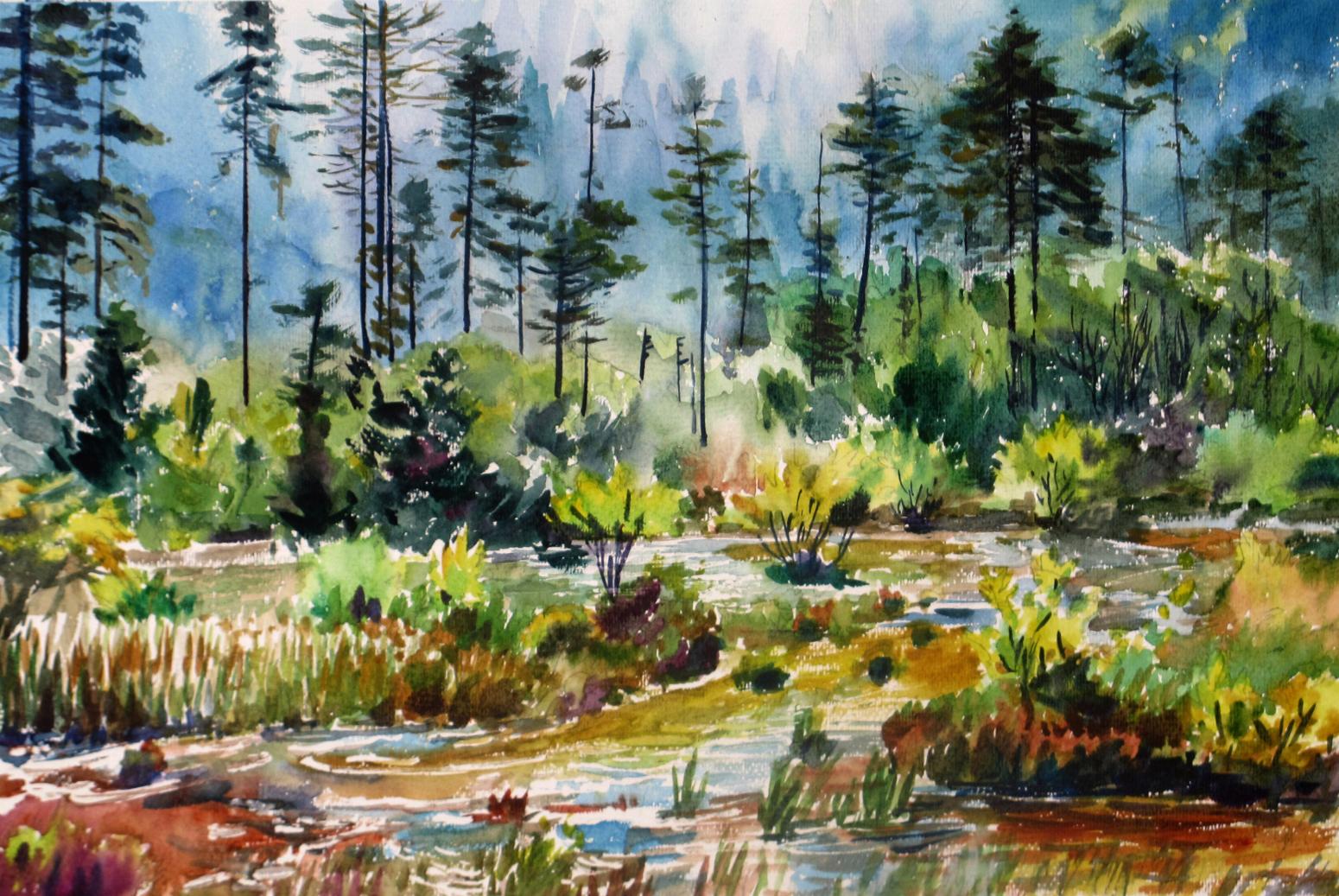 杨阳国画作品《【九寨沟】作者杨阳》【图0】