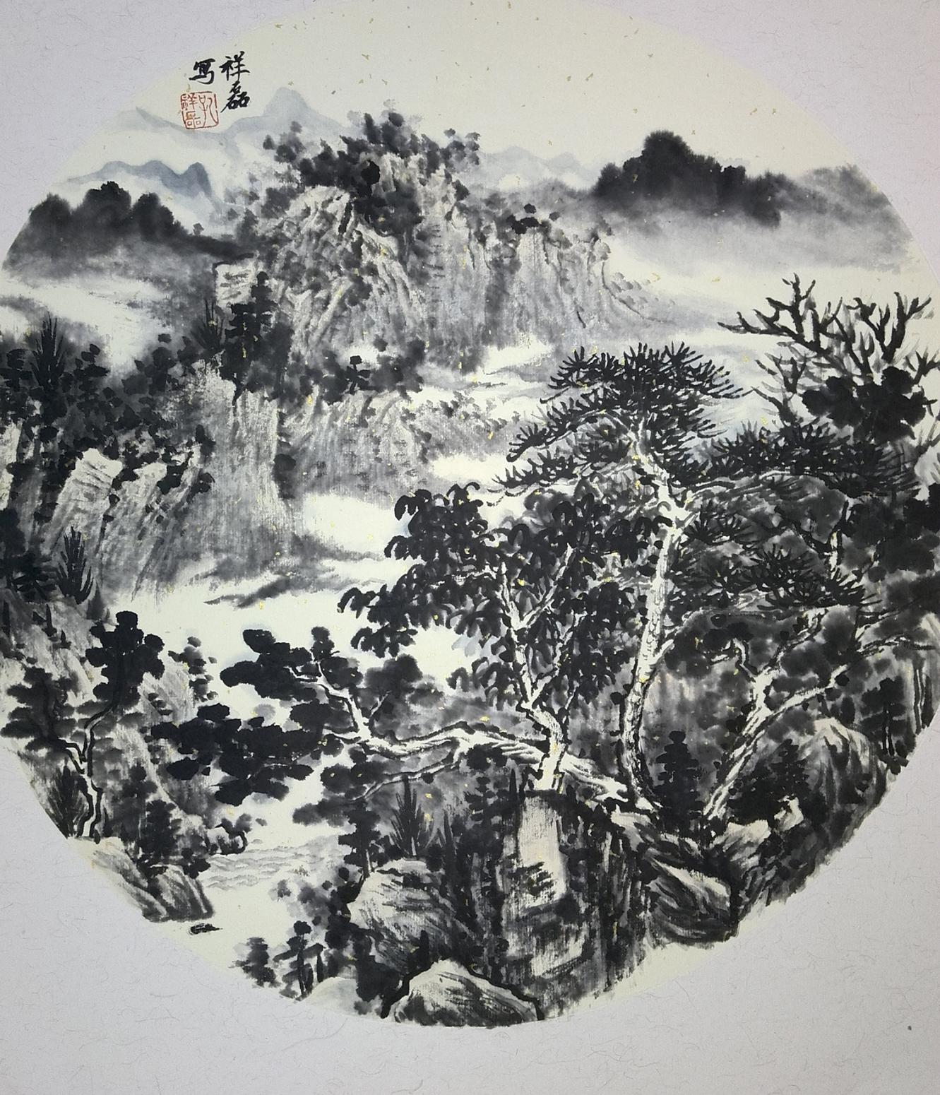孔祥磊国画作品《【山水6】作者孔祥磊》【图0】