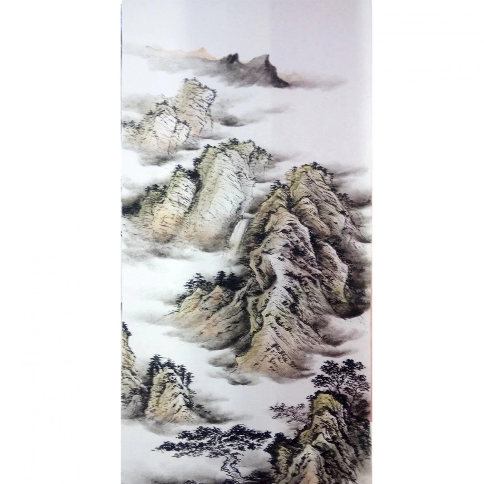 李富铭国画作品《【山水4】作者李富铭》